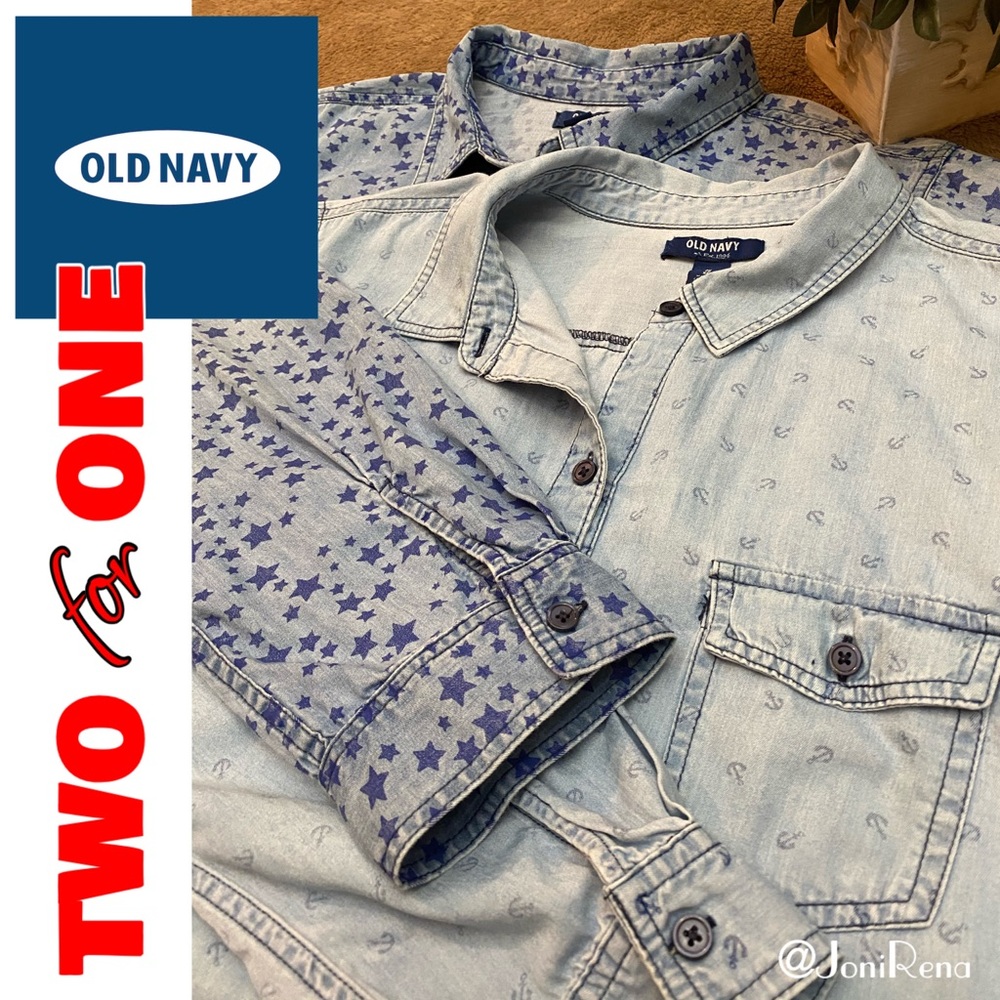 🤩 2 for 1 OLD NAVY Denim Tops | Size XL 🤩